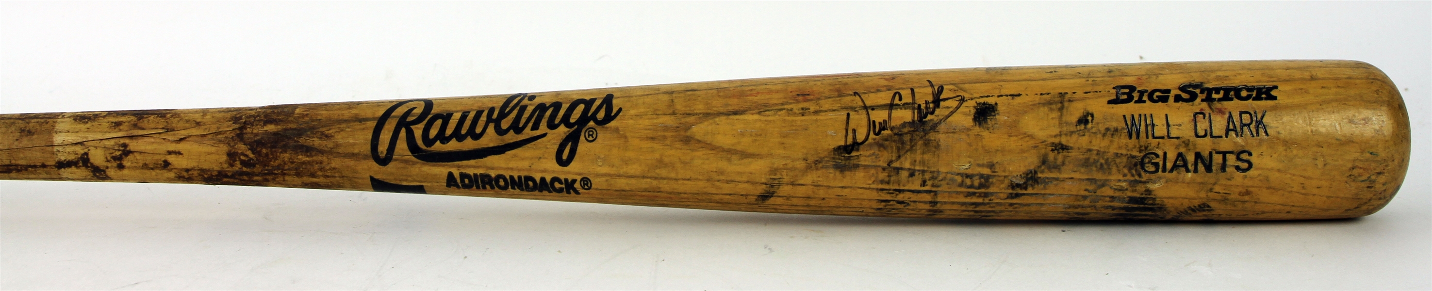 1991 Will Clark San Francisco Giants Signed Rawlings Adirondack Professional Model Game Used Bat (MEARS A9/JSA)