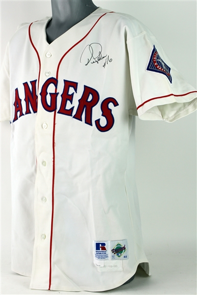 1996 Dean Palmer Texas Rangers Signed Game Worn Home Jersey (MEARS LOA/JSA)