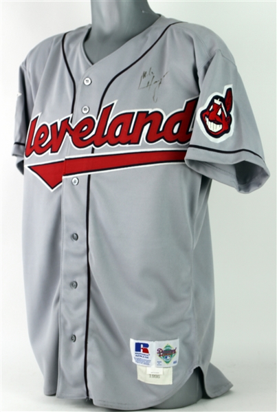 1996 Mike Hargrove Cleveland Indians Signed Game Worn Road Jersey (MEARS LOA/JSA)