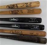 1980-95 Professional Model Game Used Bat Collection - Lot of 6 w/ Otis Nixon Signed, Gary Allenson, Mark Parent & More (MEARS LOA)