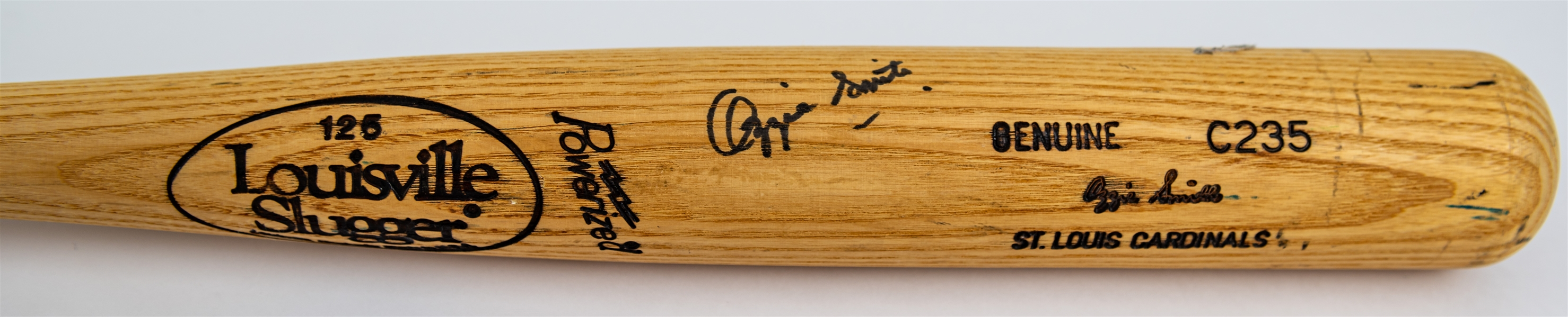1991-96 Ozzie Smith St. Louis Cardinals Signed Louisville Slugger Professional Model Bat (MEARS A5/JSA)