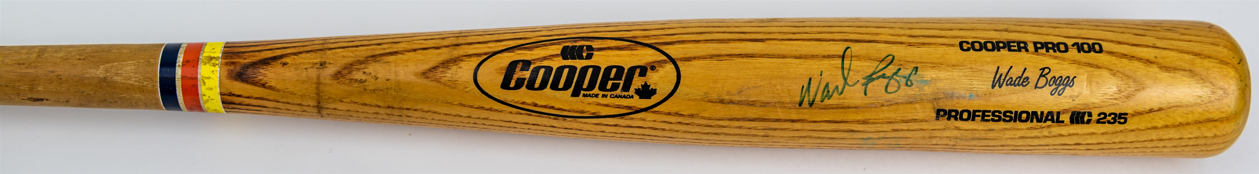 1988-92 Wade Boggs Boston Red Sox Signed Cooper Professional Model Game Used Bat (MEARS A7/JSA)