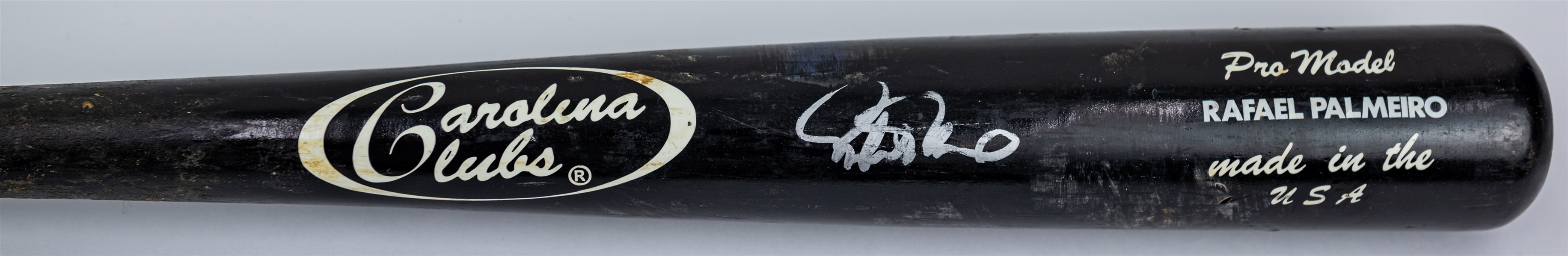1990s-2000s Rafael Palmeiro Rangers/Orioles Signed Carolina Clubs Professional Model Game Used Bat (MEARS LOA/JSA)