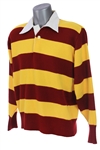 1990s Maroon Yellow Collared Sweater