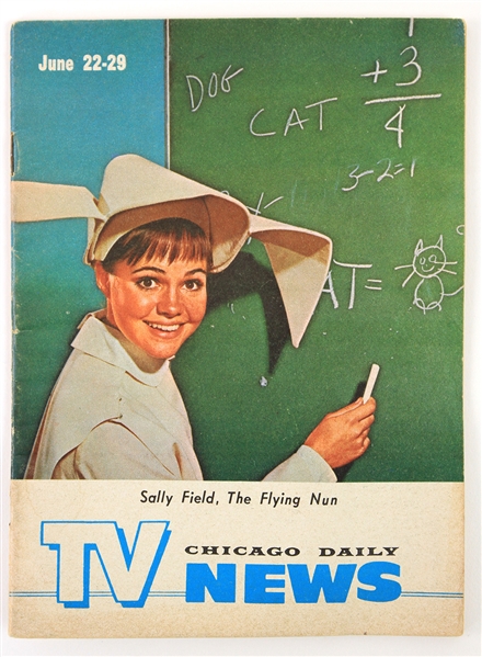 1968 Sally Field Flying Nun Chicago Daily News TV Guide