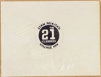 1970s Stan Mikitas Village Inn The 21 Clubbers Hand Drawn Logo Illustration 