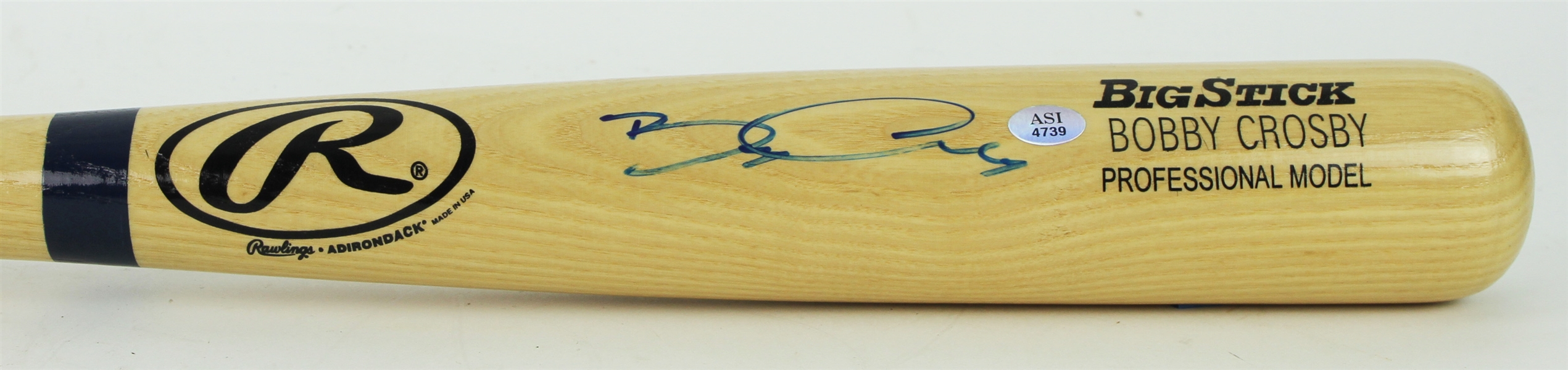 2004 Bobby Crosby Oakland Athletics Signed Rawlings Adirondack Bat (JSA)