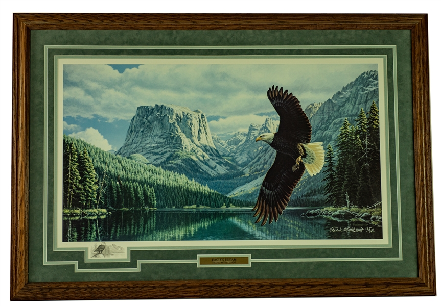 1990s-2000s Americana Nature Framed Photo & Lithorgraph Collection - Lot of 4 w/ Thomas Mangelsen, Frank Mittelstadt & More 