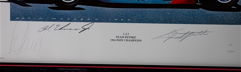 1980's-2000's NASCAR Auto Racing Signed Framed Displays & Photos - Lot of 34 w/ Indy 500 100th Running Mutli Signed, Danica Patrick, Roger Penske & More 