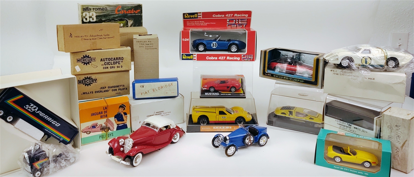 Revell, Carabo, Nacoral Toy Cars, Semi-Truck and more (Lot of 18)