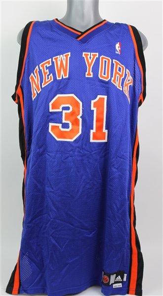 2006-07 Malik Rose New York Knicks Signed Game Worn Road Jersey (MEARS LOA/JSA) 