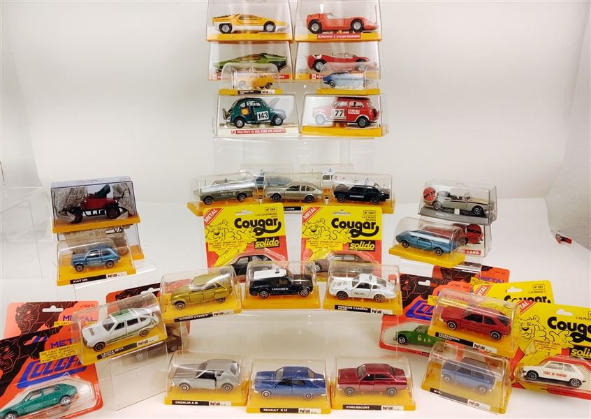 Solido and Polistil Toy Cars (Lot of 34)