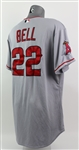 2011 Trevor Bell Los Angeles Angels Game Worn Road Jersey (MEARS LOA)