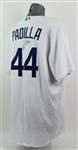 2009 Vicente Padilla Los Angeles Dodgers Signed Game Worn Home Jersey (MEARS LOA/JSA)