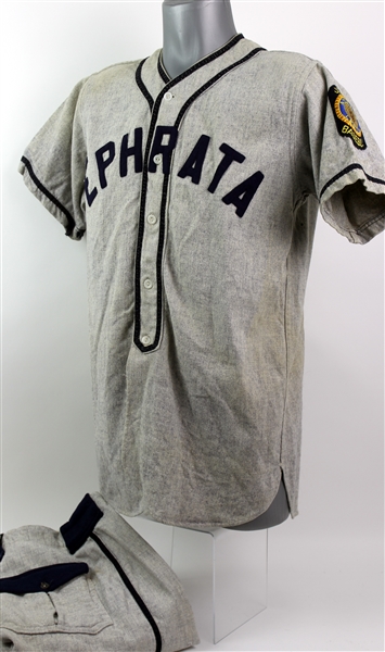 1950s Ephrata American Junior Legion Game Worn Flannel Baseball Uniform (MEARS LOA)