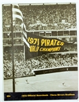1972 Pittsburgh Pirates vs Cincinnati Reds Official Scorebook 