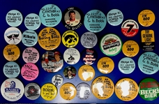 1980s-90s Americana Pinback Button Collection - Lot of 35+ w/ Beer, Racing, Parties & More 