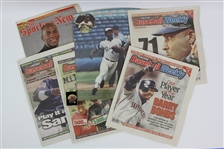 1970s-2000s Baseball Memorabilia Collection - Lot of 7 w/ Hank Aaron, Barry Bonds, 1991 All Star Game Pin & More