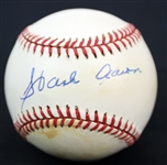 1994-1999 Hank Aaron Milwaukee Braves Signed ONL Baseball *JSA*