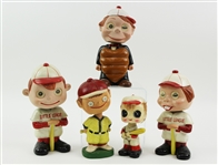 1950s Vintage Japanese Baseball Nodder Collection - Lot of 5 w/ Umpire, Motion Hologram Eyes & More 