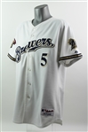 2001 (post-09/11) Geoff Jenkins Milwaukee Brewers Signed Game Worn Home Jersey (MEARS A10/JSA) 
