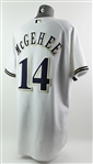 2009 Casey McGehee Milwaukee Brewers Signed Home Jersey (MEARS LOA/JSA)
