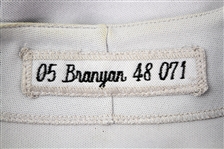 2005 Russell Branyan Milwaukee Brewers Signed Game Worn Road Jersey (MEARS LOA/JSA)