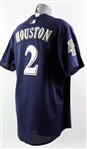 2002 Tyler Houston Milwaukee Brewers Batting Practice Jersey (MEARS LOA)