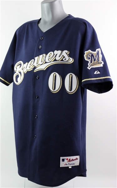 2002 Curt Leskanic Milwaukee Brewers Alternate Jersey (MEARS LOA)