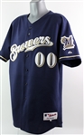 2002 Curt Leskanic Milwaukee Brewers Alternate Jersey (MEARS LOA)