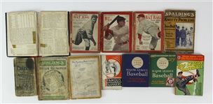 1891-1951 Baseball Guide Book - Lot of 11 w/ MLB Facts Figures Official Rules, Spalding Guides, Famous Sluggers & More