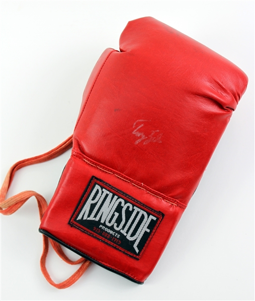1990s Tony Zale World Middleweight Champion Signed Ringside Boxing Glove (*JSA*)