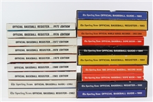 1969-2007 The Sporting News Official Baseball Publication Collection - Lot of 72 w/ Guides, Registers, Record Books & More