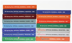 1969-2007 The Sporting News Official Baseball Publication Collection - Lot of 72 w/ Guides, Registers, Record Books & More