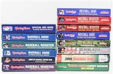 1969-2007 The Sporting News Official Baseball Publication Collection - Lot of 72 w/ Guides, Registers, Record Books & More