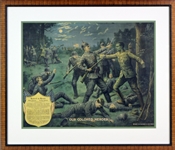 1918 Henry Johnson Needham Roberts World War I 22" x 26" Framed Our Colored Heroes Lithograph
