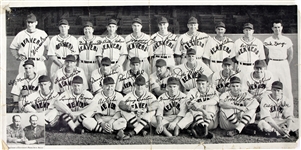1946 Portland Beavers PCL 9.5 x 19 Davidson's Fresh Spun Bread Team Photos - Lot of 2
