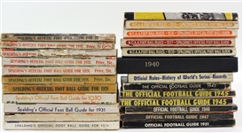 1916-51 Spalding Official Football Guide Collection - Lot of 24