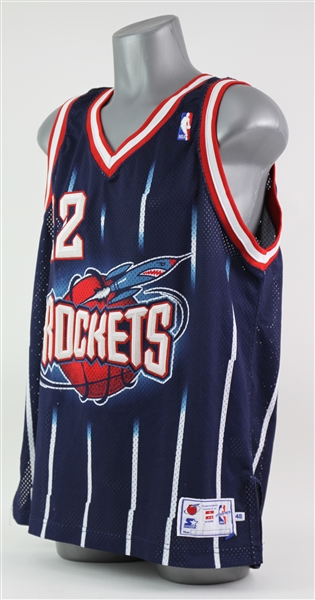 1997-98 Clyde Drexler Houston Rockers Game Worn Road Jersey (MEARS A10/Equipment Manager LOA)