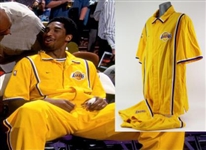 1998-99 Kobe Bryant Los Angeles Lakers Complete Warm Up Suit w/ Shooting Shirt & Tear Away Pants (MEARS LOA)