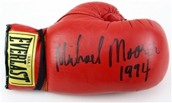 1994 Michael Moorer World Heavyweight Champion Signed Everlast Boxing Glove (*JSA*)