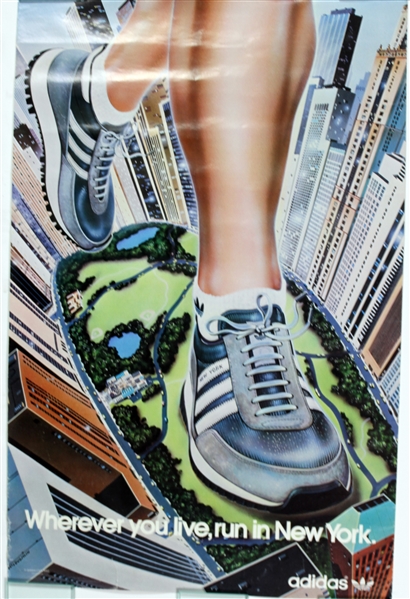 1983 Adidas Wherever You Live, Run In New York 22" x 34" Poster