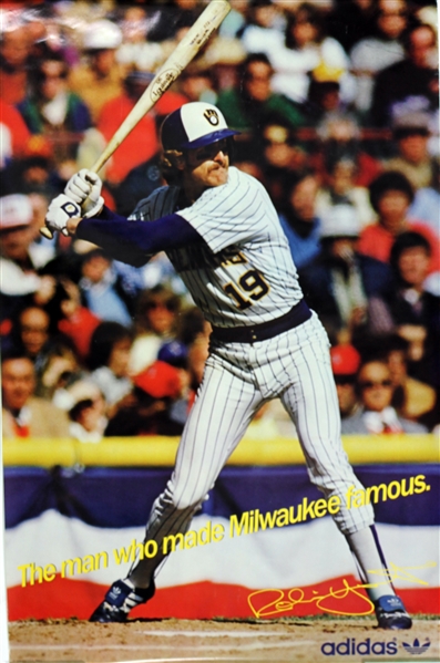 1983 Robin Yount Milwaukee Brewers "The Man Who Made Milwaukee Famous" 22" x 34" Adidas Poster
