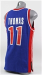1992-93 Isaiah Thomas Detroit Pistons Signed Road Jersey (MEARS LOA) & PSA/DNA)
