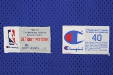 1992-93 Isaiah Thomas Detroit Pistons Signed Road Jersey (MEARS LOA) & PSA/DNA)