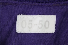 2005 Edwin Mulitalo Baltimore Ravens Game Worn Home Jersey (MEARS LOA)