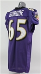 2011 Andre Gurode Baltimore Ravens Game Worn Home Jersey (MEARS LOA)