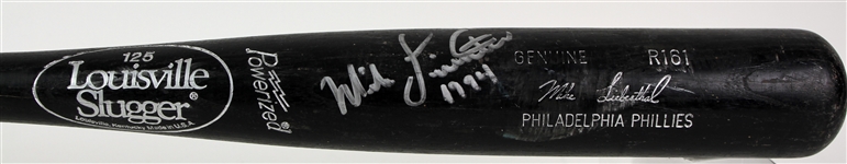 1994 Mike Lieberthal Philadelphia Phillies Signed Louisville Slugger Professional Model Game Used Bat (MEARS LOA/JSA)