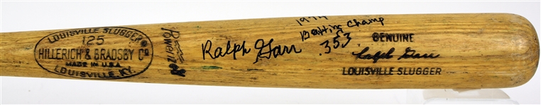1974 Ralph Garr Atlanta Braves Signed H&B Louisville Slugger Professional Model Game Used Bat (MEARS A9/JSA) NL Batting Crown Season
