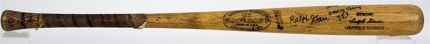 1974 Ralph Garr Atlanta Braves Signed H&B Louisville Slugger Professional Model Game Used Bat (MEARS A9/JSA) NL Batting Crown Season